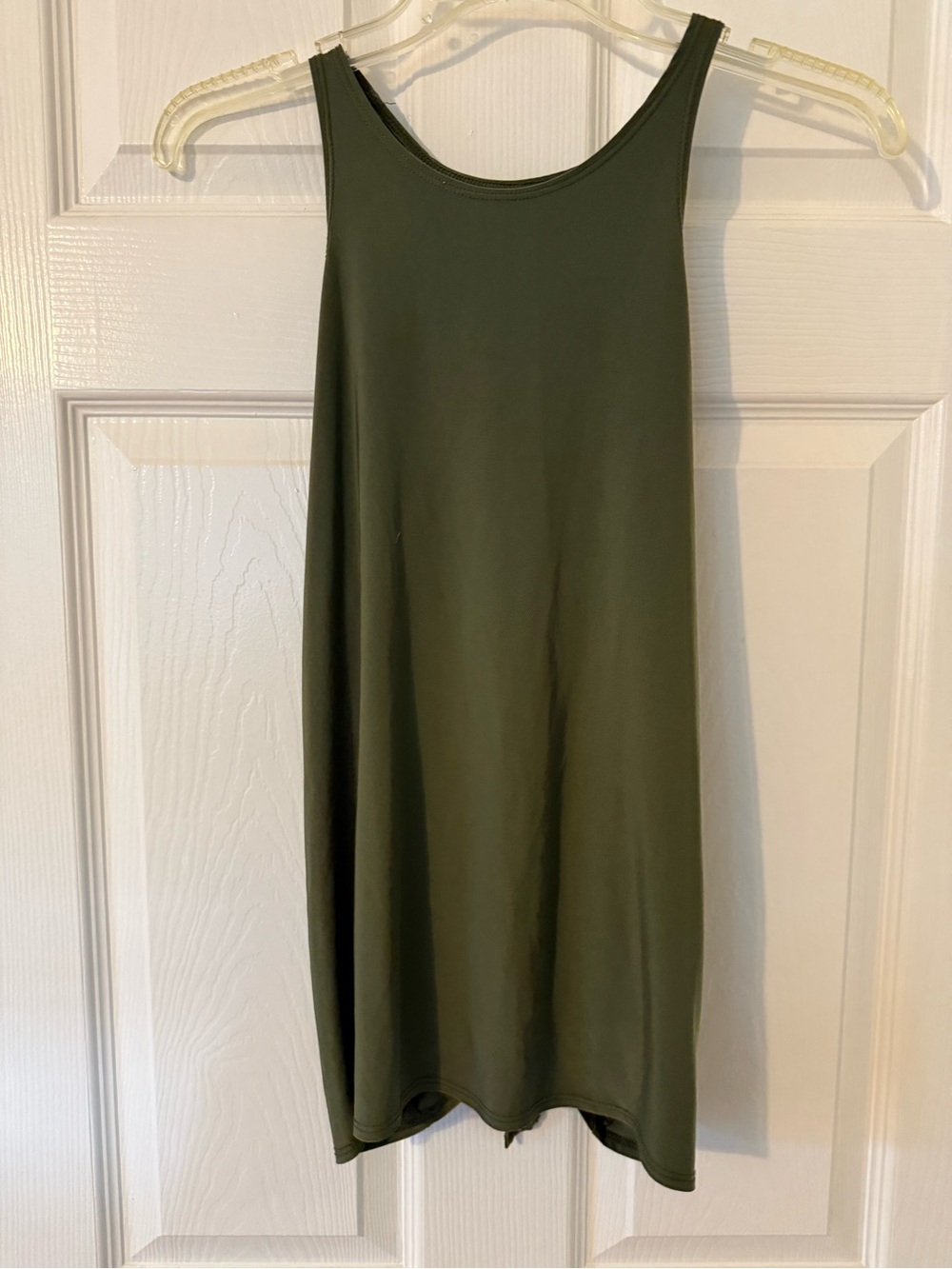 Onzie Tie Back Tank Olive Green Exercise Yoga Pilates